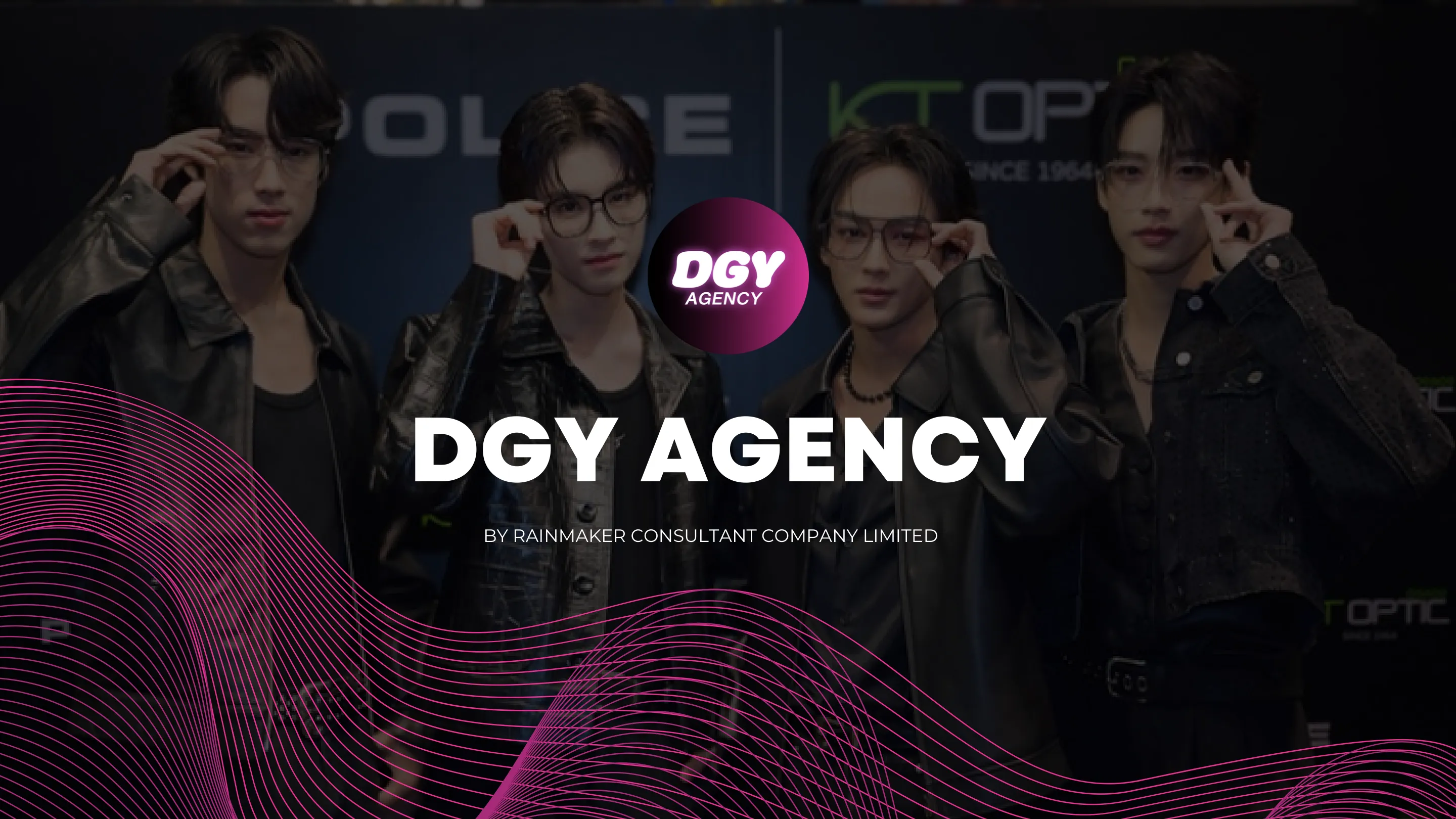 DGY Agency event with models showcasing eyewear