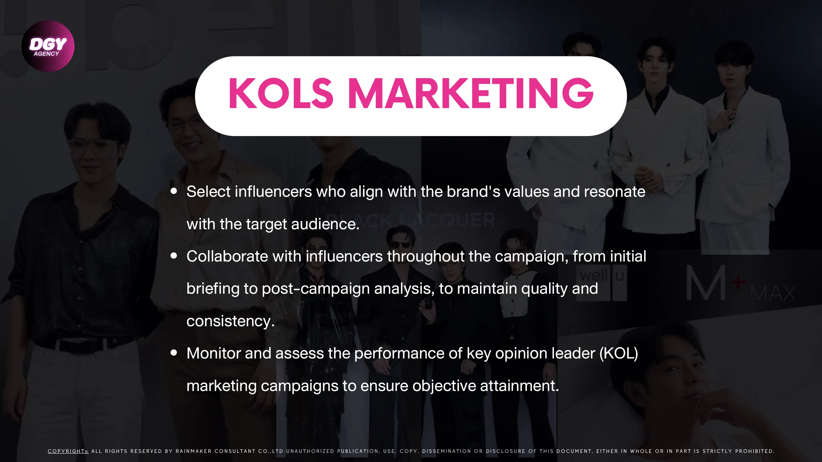 KOL influencer marketing campaign with social media content